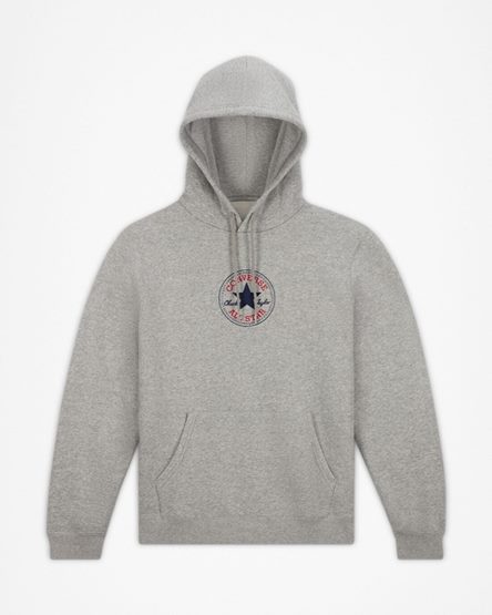 Mikiny S Kapucňou Converse Go-To Chuck Taylor Patch Standard Fit Pullover Damske Siva | SK DSIJX9